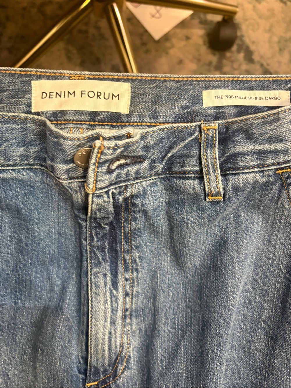 Denim Forum Light Wash High-Rise Jeans